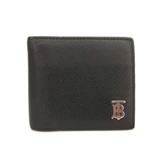 Carteira dobrável de couro com logotipo BURBERRY TB preta/9BE0168 comprar usado  Enviando para Brazil