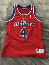 Camiseta Vintage Autêntica Costurada Champion Washington Bullets #4 Chris Webber 40 M comprar usado  Enviando para Brazil