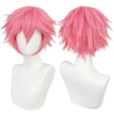 Usado, Peruca de cosplay curta universal sintética grama preta reta masculina para cosplay comprar usado  Enviando para Brazil