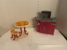 2007 Barbie My House My Scene bistrô pátio mesa e cadeira e churrasqueira móveis comprar usado  Enviando para Brazil