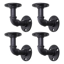 4x Soportes para estantes de tubos flotantes industriales montados en la pared comprar usado  Enviando para Brazil