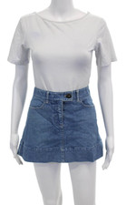 Mini-saia jeans Theory feminina algodão sem forro casual azul tamanho 6 comprar usado  Enviando para Brazil