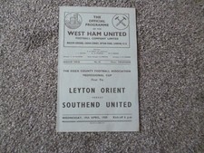Leyton orient southend for sale  DERBY