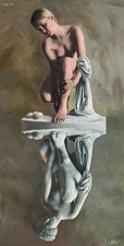 Usado, NOVA PINTURA WILLIAM OXER ORIGINAL "Galatea" Linda nua linda mulher menina   comprar usado  Enviando para Brazil