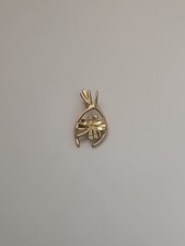 Pingente amuleto osso ouro amarelo 14k trevo quatro folhas desejo da sorte 0,8 gramas, usado comprar usado  Enviando para Brazil