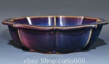 Caneta de lavagem 10"" antiga dinastia da canção chinesa forno jun esmalte roxo porcelana flor comprar usado  Enviando para Brazil