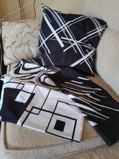 cushion covers black white for sale  ASHFORD