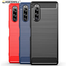 Capa TPU macia fibra de carbono fina para Sony Xperia 1 5 10 VII VI V IV III II comprar usado  Enviando para Brazil