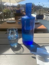 Blue glass table for sale  CASTLE CARY