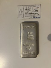 1kg metalor silver for sale  WIGAN