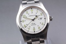 [N ESTADO PERFEITO] Hamilton cáqui 041330 mostrador prata 42mm relógio automático masculino do Japão comprar usado  Enviando para Brazil