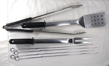 Conjunto de ferramentas para churrasqueira de aço inoxidável garfo espátula pinças utensílios 4 espetos comprar usado  Enviando para Brazil