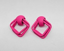 Usado, Novos Brincos de Argola Pendurados de Verão Casual Formato de Diamante Geométrico Rosa Quente Fosco comprar usado  Enviando para Brazil