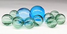 LOTE FLUTUADORES de pesca de vidro japonês - 11 bolas de bóia redondas autênticas vintage comprar usado  Enviando para Brazil