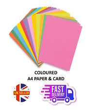 Papel colorido A4 OU cartão arte e artesanato folhas resma - 80gsm 160gsm impressora copiadora comprar usado  Enviando para Brazil