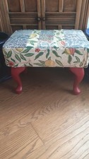 Solid footstool upholstered for sale  EPSOM