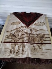 Vtg leather poncho d'occasion  Expédié en Belgium