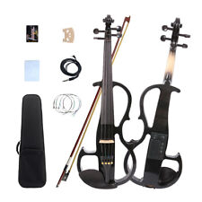 Black 16 Inch Electric Viola Ebony Fittings with Case and Bow for Practice comprar usado  Enviando para Brazil