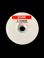 Carretel de fita de cetim branco Uline S19580W 1,5" x 50 jardas - Bom estado comprar usado  Enviando para Brazil
