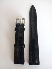 1 CINTURINO PELLE DI COCCODRILLO VERO SEMI IMBOTTITO NUOVO DA 18 / 14 mm. NERO na sprzedaż  Wysyłka do Poland