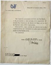 Mussolini lettera autografo usato  Milano