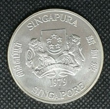 Usado, 1979 Singapura $10 dólares moeda de prata - antena parabólica - KM# 17,1 UNC # 22377 comprar usado Usado, 1979 Singapura $10 dólares moeda de prata - antena parabólica - KM# 17,1 UNC # 22377 comprar usado  Enviando para Brazil