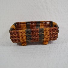 Striped wicker basket for sale  NOTTINGHAM