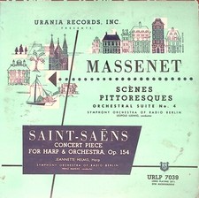 JEANNETTE HELMIS SAINT-SAENS CONCERT PIECE FOR HARP & ORCHESTRA VINYL LP 207-56 segunda mano  Embacar hacia Mexico