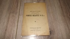 Instructions pompes melotte d'occasion  Vervins