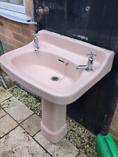 Vintage pink pedestal for sale  LOUGHBOROUGH