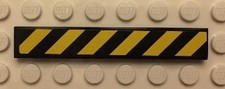 LEGO płytka 1x6 pasy czarno-żółte 6636pb091 czarny na sprzedaż  PL