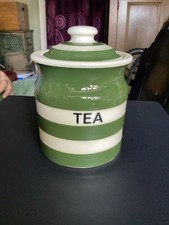 Green cornishware tea for sale  LEWES