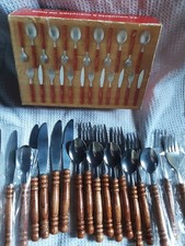 Cutlery set wooden for sale  CARMARTHEN