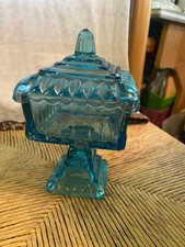 vintage blue candy dish for sale  Wilmington