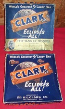 Antiga 1936 DL Clark Candy Bar Caixa 5ȼ Balcão Mercearia Vitrine Antiga EUA comprar usado  Enviando para Brazil