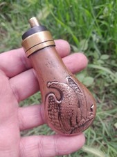 MINI FRASCO DE PÓ VINTAGE 10cm/4" COPPER COLT PISTOLA GUERRA CIVIL ÁGUIA AMERICANA BOLSO comprar usado  Enviando para Brazil