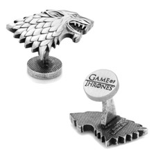 Amazing Stark Direwolf Sigil Solid 935 Argentium Silver Abotoadura Clássica Incrível, usado comprar usado  Enviando para Brazil