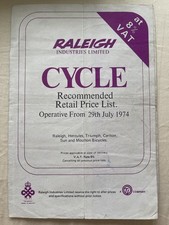 Raleigh dealer 1974 for sale  YORK