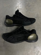 Vintage Puma Trionfo Buty dla kota Carbon Czarne Zamsz Techwear Męskie Rozmiar 8.5 Trampki, używany na sprzedaż  PL