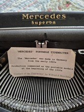 Mercedes 1920s typewriter for sale  DERBY