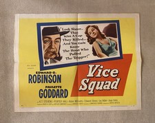 1953 Vice Squad meia folha pôster filme Edward G. Robinson Paulette Goddard comprar usado  Enviando para Brazil