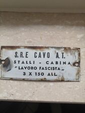 Targhetta smaltata cavi usato  Italia