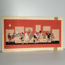 Usado, Serigrafia vintage Constance Depler "Bar Hounds" sem moldura 30" × 14,5" DANOS comprar usado  Enviando para Brazil
