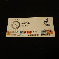 Ticket ratp antony d'occasion  Fresnes