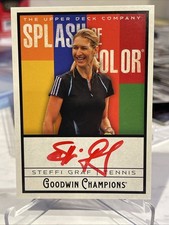 STEFFI GRAF 2025 Upper Deck Goodwin Champions Splash of Color tinta vermelha autografada SSP comprar usado  Enviando para Brazil