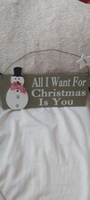Christmas wooden hanging for sale  LOWESTOFT