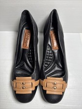 Bombas femininas de couro preto Ramarim Total Comfort tamanho EUR 40 fabricadas no Brasil comprar usado  Enviando para Brazil
