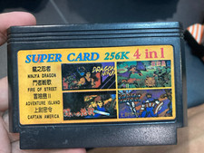 Famicom NES Game Super Card 256K 4 em 1 Dragon Ninja,Sward Master,Island 3,Captain comprar usado  Enviando para Brazil