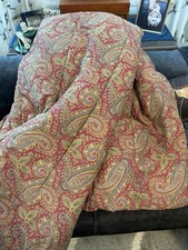 Edredom LRL Ralph Lauren King Edmonton paisley ouro vermelho/listra comprar usado  Enviando para Brazil