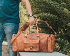 Bag leather travel for sale  RUGBY